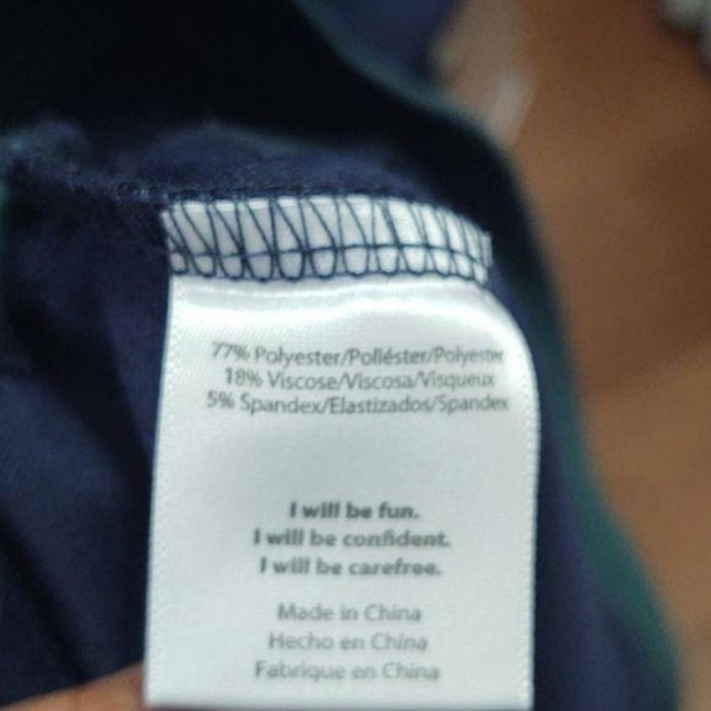 Vfish Navy Blue & Hunter Green 3/4 Dress - Picture 7 of 7